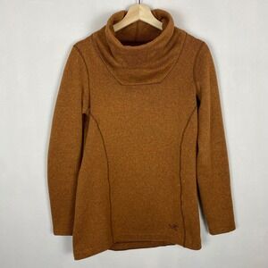 Arcteryx‎ Desira Cowl Neck Sweater Womens Small Brown Fleece Pullover